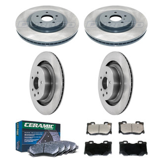 DuraGo® - Plain Front and Rear Brake Kit with Ceramic Pads