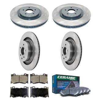 DuraGo® - Plain Front and Rear Brake Kit with Ceramic Pads