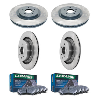 DuraGo® - Plain Front and Rear Brake Kit with Ceramic Pads