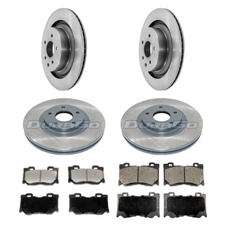 DuraGo® - Plain Front and Rear Brake Kit with Ceramic Pads