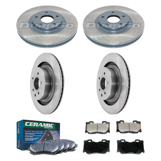 DuraGo® - Plain Front and Rear Brake Kit with Ceramic Pads