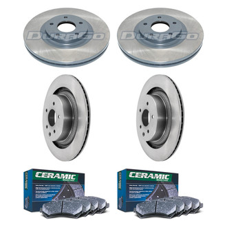 DuraGo® - Plain Front and Rear Brake Kit with Ceramic Pads