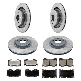 DuraGo® - Plain Front and Rear Brake Kit with Ceramic Pads