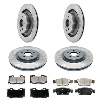 DuraGo® - Plain Front and Rear Brake Kit with Ceramic Pads
