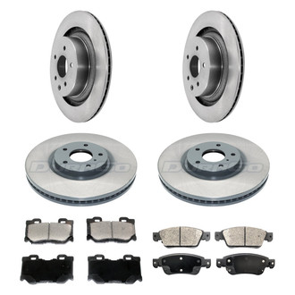DuraGo® - Plain Front and Rear Brake Kit with Ceramic Pads
