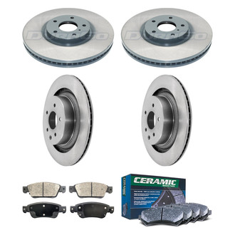 DuraGo® - Plain Front and Rear Brake Kit with Ceramic Pads