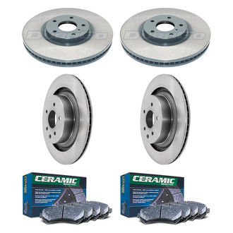 DuraGo® - Plain Front and Rear Brake Kit with Ceramic Pads