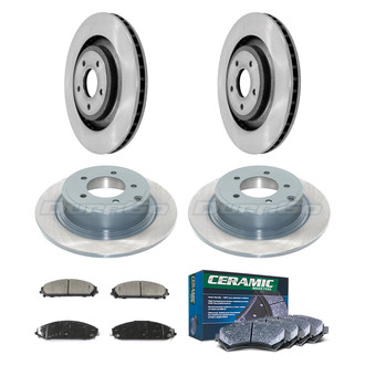 DuraGo® - Plain Front and Rear Brake Kit with Ceramic Pads