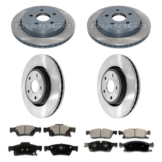 DuraGo® - Plain Front and Rear Brake Kit with Ceramic Pads