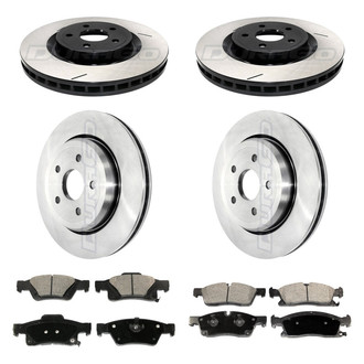 DuraGo® - Plain Front and Rear Brake Kit with Ceramic Pads
