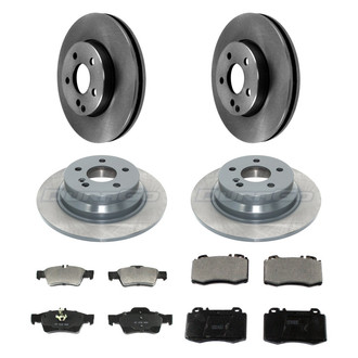 DuraGo® - Plain Front and Rear Brake Kit with Ceramic Pads