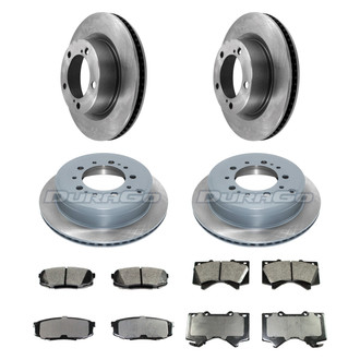 DuraGo® - Plain Front and Rear Brake Kit with Ceramic Pads