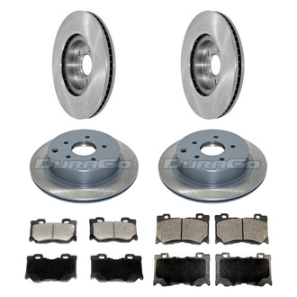 DuraGo® - Plain Front and Rear Brake Kit with Ceramic Pads
