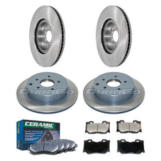 DuraGo® - Plain Front and Rear Brake Kit with Ceramic Pads