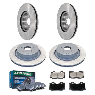 DuraGo® - Plain Front and Rear Brake Kit with Ceramic Pads