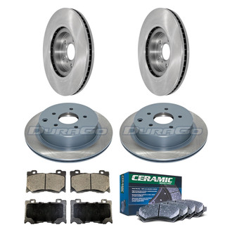 DuraGo® - Plain Front and Rear Brake Kit with Ceramic Pads