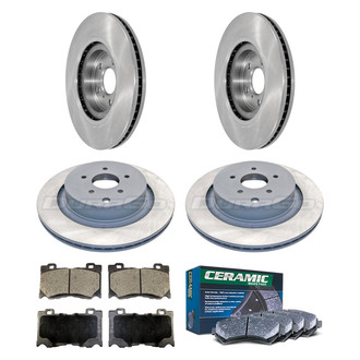 DuraGo® - Plain Front and Rear Brake Kit with Ceramic Pads