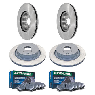DuraGo® - Plain Front and Rear Brake Kit with Ceramic Pads
