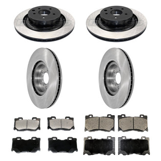 DuraGo® - Plain Front and Rear Brake Kit with Ceramic Pads