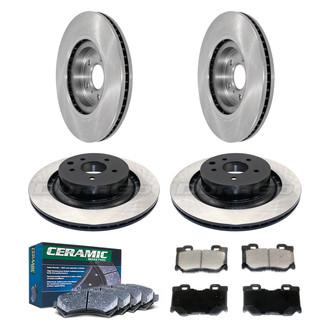 DuraGo® - Plain Front and Rear Brake Kit with Ceramic Pads
