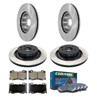 DuraGo® - Plain Front and Rear Brake Kit with Ceramic Pads