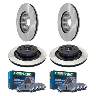 DuraGo® - Plain Front and Rear Brake Kit with Ceramic Pads