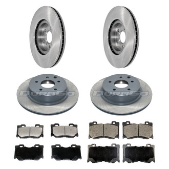 DuraGo® - Plain Front and Rear Brake Kit with Ceramic Pads
