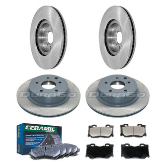 DuraGo® - Plain Front and Rear Brake Kit with Ceramic Pads