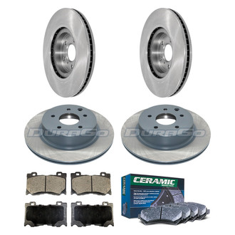 DuraGo® - Plain Front and Rear Brake Kit with Ceramic Pads