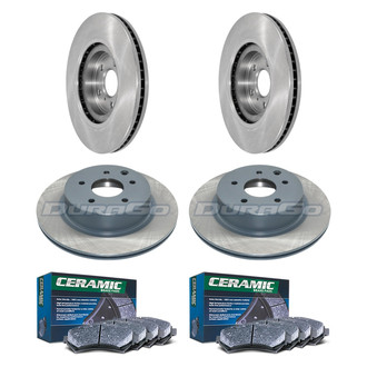 DuraGo® - Plain Front and Rear Brake Kit with Ceramic Pads