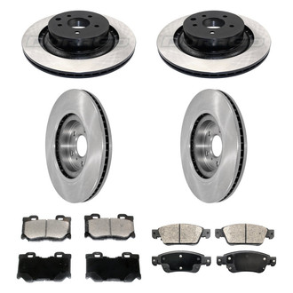 DuraGo® - Plain Front and Rear Brake Kit with Ceramic Pads