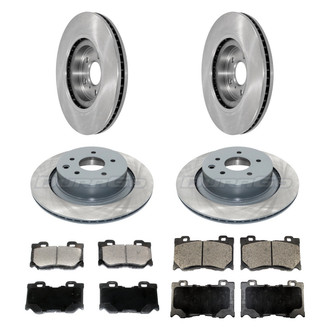 DuraGo® - Plain Front and Rear Brake Kit with Ceramic Pads