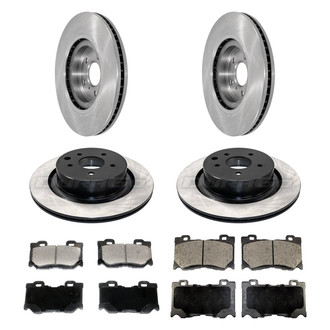 DuraGo® - Plain Front and Rear Brake Kit with Ceramic Pads