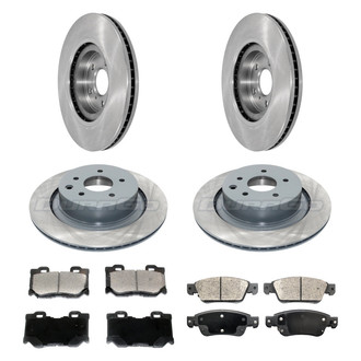 DuraGo® - Plain Front and Rear Brake Kit with Ceramic Pads