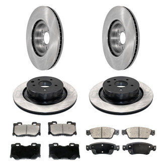 DuraGo® - Plain Front and Rear Brake Kit with Ceramic Pads