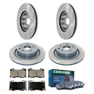 DuraGo® - Plain Front and Rear Brake Kit with Ceramic Pads