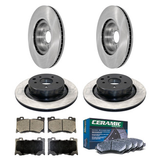 DuraGo® - Plain Front and Rear Brake Kit with Ceramic Pads