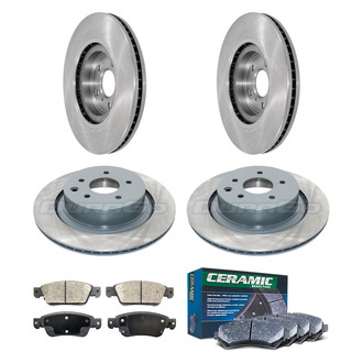 DuraGo® - Plain Front and Rear Brake Kit with Ceramic Pads
