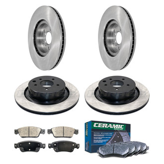DuraGo® - Plain Front and Rear Brake Kit with Ceramic Pads