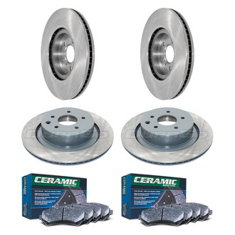 DuraGo® - Plain Front and Rear Brake Kit with Ceramic Pads