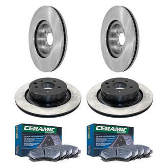 DuraGo® - Plain Front and Rear Brake Kit with Ceramic Pads