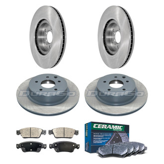 DuraGo® - Plain Front and Rear Brake Kit with Ceramic Pads