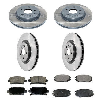 DuraGo® - Plain Front and Rear Brake Kit with Ceramic Pads