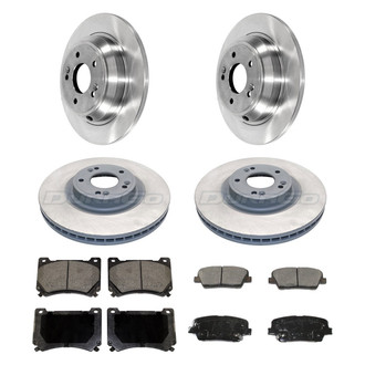 DuraGo® - Plain Front and Rear Brake Kit with Ceramic Pads