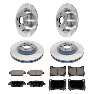 DuraGo® - Plain Front and Rear Brake Kit with Ceramic Pads