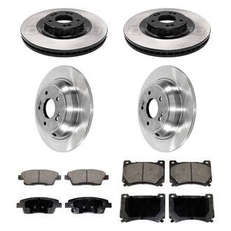 DuraGo® - Plain Front and Rear Brake Kit with Ceramic Pads