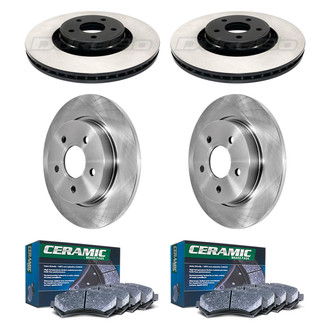DuraGo® - Plain Front and Rear Brake Kit with Ceramic Pads