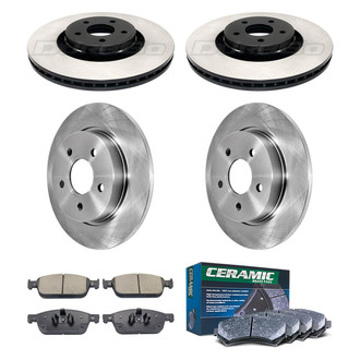 DuraGo® - Plain Front and Rear Brake Kit with Ceramic Pads