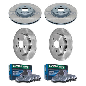 DuraGo® - Plain Front and Rear Brake Kit with Ceramic Pads
