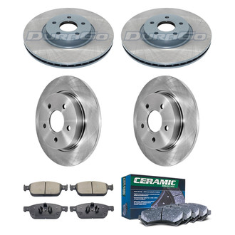 DuraGo® - Plain Front and Rear Brake Kit with Ceramic Pads
